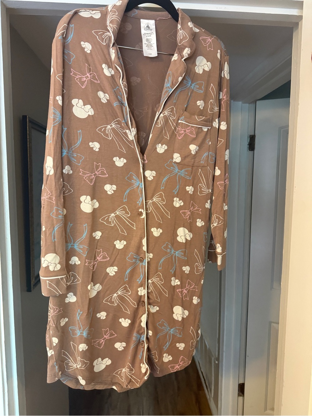Women’s Brown Mini Pajama Nightshirt